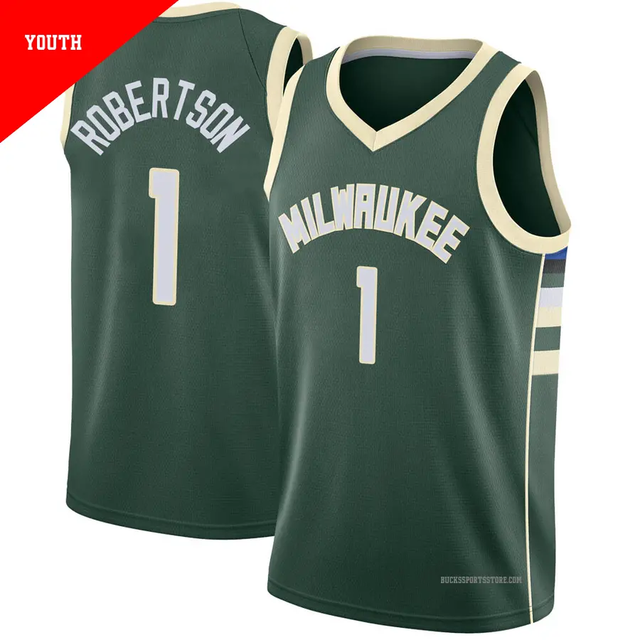 1 Youth Oscar Robertson Milwaukee Bucks Green Swingman JerseyIcon Edition